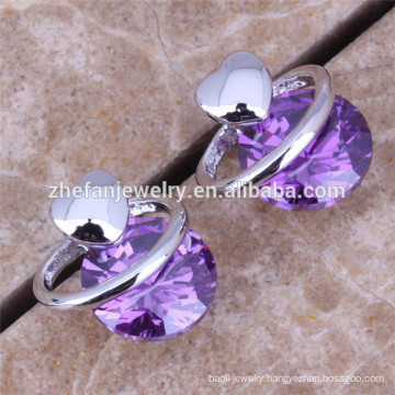 Fashion cubic zirconia earring gemstone jewelry faux